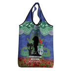 Personalised NZ Warriors Rugby ANZAC Day Grocery Bag Last Post Poppy We Will Remember Them