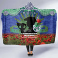 Personalised NZ Warriors Rugby ANZAC Day Hooded Blanket Last Post Poppy We Will Remember Them