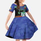 Personalised NZ Warriors Rugby ANZAC Day Kid Short Sleeve Dress Last Post Poppy We Will Remember Them