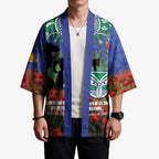 Personalised NZ Warriors Rugby ANZAC Day Kimono Last Post Poppy We Will Remember Them