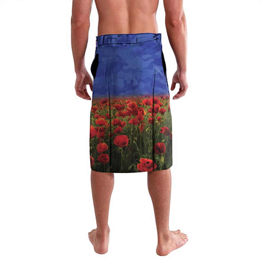 Personalised NZ Warriors Rugby ANZAC Day Lavalava Last Post Poppy We Will Remember Them