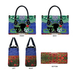 Personalised NZ Warriors Rugby ANZAC Day Leather Bag Last Post Poppy We Will Remember Them