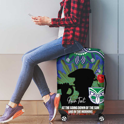 Personalised NZ Warriors Rugby ANZAC Day Luggage Cover Last Post Poppy We Will Remember Them