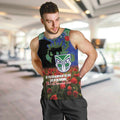 Personalised NZ Warriors Rugby ANZAC Day Men Tank Top Last Post Poppy We Will Remember Them
