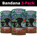 Personalised NZ Warriors Rugby ANZAC Day Neck Gaiter Last Post Poppy We Will Remember Them