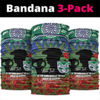 Personalised NZ Warriors Rugby ANZAC Day Neck Gaiter Last Post Poppy We Will Remember Them