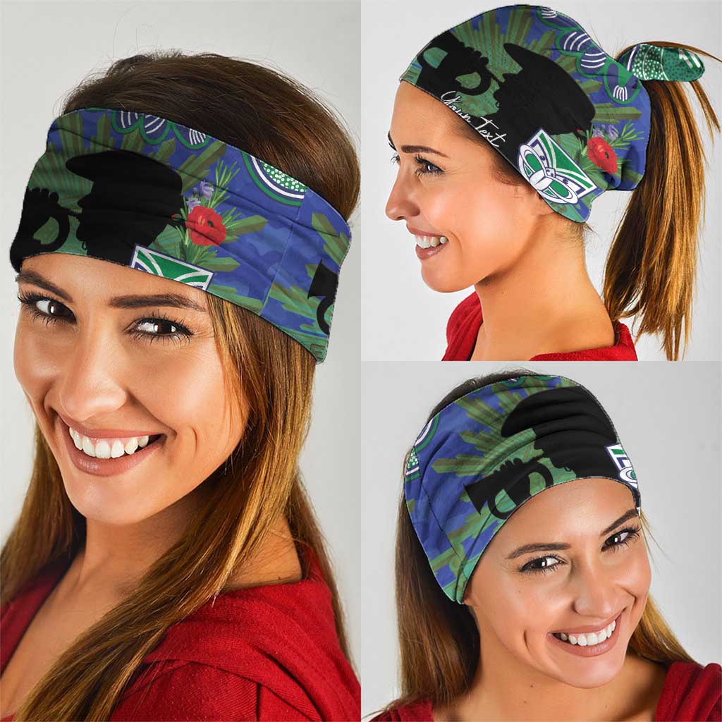 Personalised NZ Warriors Rugby ANZAC Day Neck Gaiter Last Post Poppy We Will Remember Them