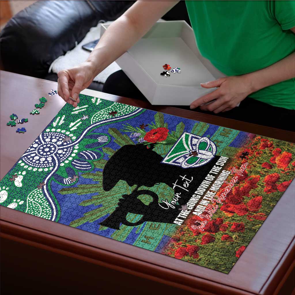 Personalised NZ Warriors Rugby ANZAC Day Puzzle Last Post Poppy We Will Remember Them