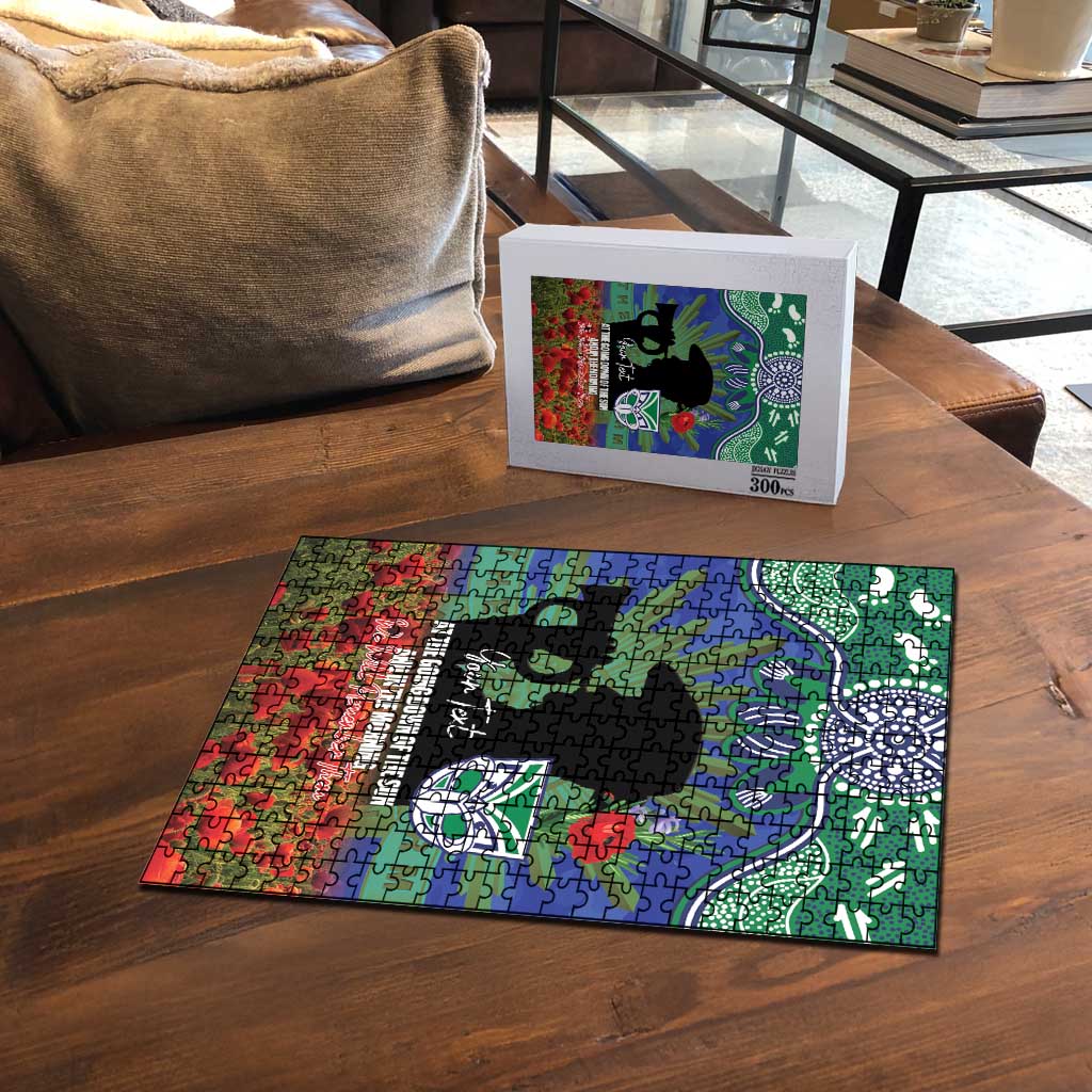 Personalised NZ Warriors Rugby ANZAC Day Puzzle Last Post Poppy We Will Remember Them
