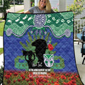 Personalised NZ Warriors Rugby ANZAC Day Quilt Last Post Poppy We Will Remember Them