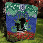 Personalised NZ Warriors Rugby ANZAC Day Quilt Last Post Poppy We Will Remember Them