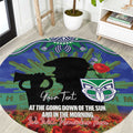 Personalised NZ Warriors Rugby ANZAC Day Round Carpet Last Post Poppy We Will Remember Them