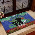 Personalised NZ Warriors Rugby ANZAC Day Rubber Doormat Last Post Poppy We Will Remember Them