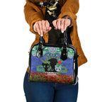 Personalised NZ Warriors Rugby ANZAC Day Shoulder Handbag Last Post Poppy We Will Remember Them