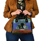 Personalised NZ Warriors Rugby ANZAC Day Shoulder Handbag Last Post Poppy We Will Remember Them