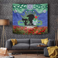 Personalised NZ Warriors Rugby ANZAC Day Tapestry Last Post Poppy We Will Remember Them