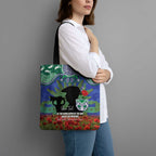 Personalised NZ Warriors Rugby ANZAC Day Tote Bag Last Post Poppy We Will Remember Them