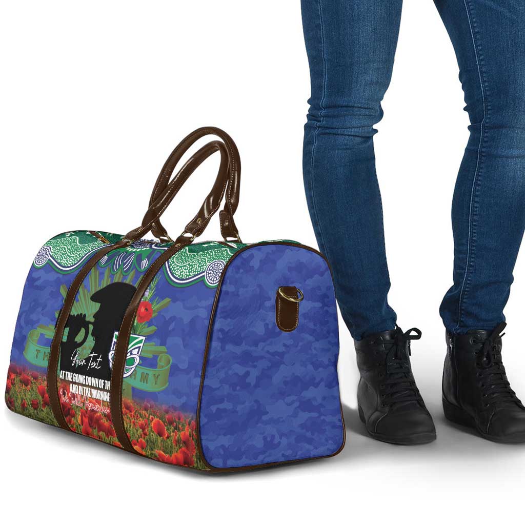 Personalised NZ Warriors Rugby ANZAC Day Travel Bag Last Post Poppy We Will Remember Them