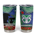 Personalised NZ Warriors Rugby ANZAC Day Tumbler Cup Last Post Poppy We Will Remember Them