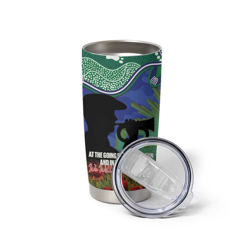 Personalised NZ Warriors Rugby ANZAC Day Tumbler Cup Last Post Poppy We Will Remember Them