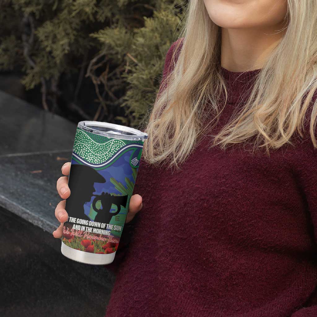 Personalised NZ Warriors Rugby ANZAC Day Tumbler Cup Last Post Poppy We Will Remember Them