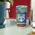 Personalised NZ Warriors Rugby ANZAC Day Tumbler Cup Last Post Poppy We Will Remember Them