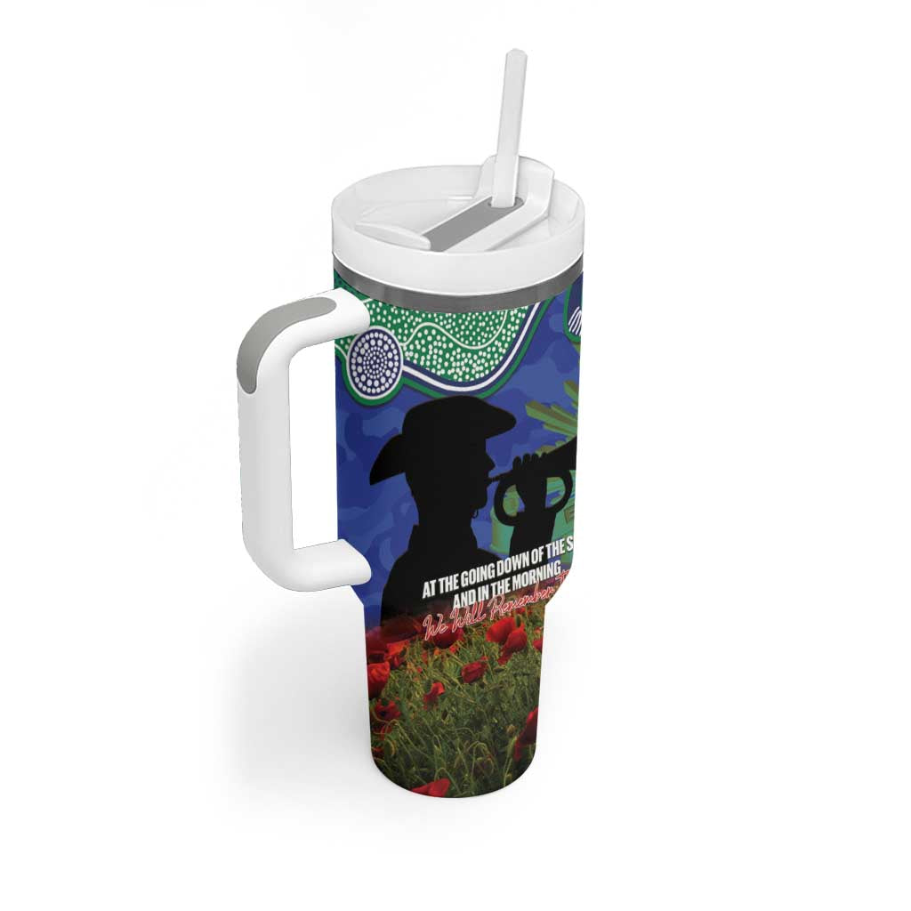 Personalised NZ Warriors Rugby ANZAC Day Tumbler With Handle Last Post Poppy We Will Remember Them