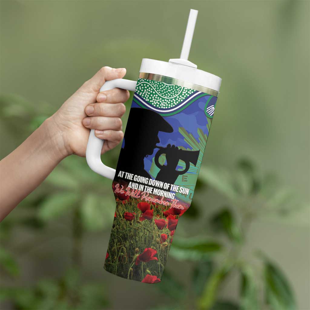 Personalised NZ Warriors Rugby ANZAC Day Tumbler With Handle Last Post Poppy We Will Remember Them