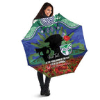 Personalised NZ Warriors Rugby ANZAC Day Umbrella Last Post Poppy We Will Remember Them