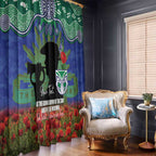 Personalised NZ Warriors Rugby ANZAC Day Window Curtain Last Post Poppy We Will Remember Them