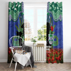 Personalised NZ Warriors Rugby ANZAC Day Window Curtain Last Post Poppy We Will Remember Them