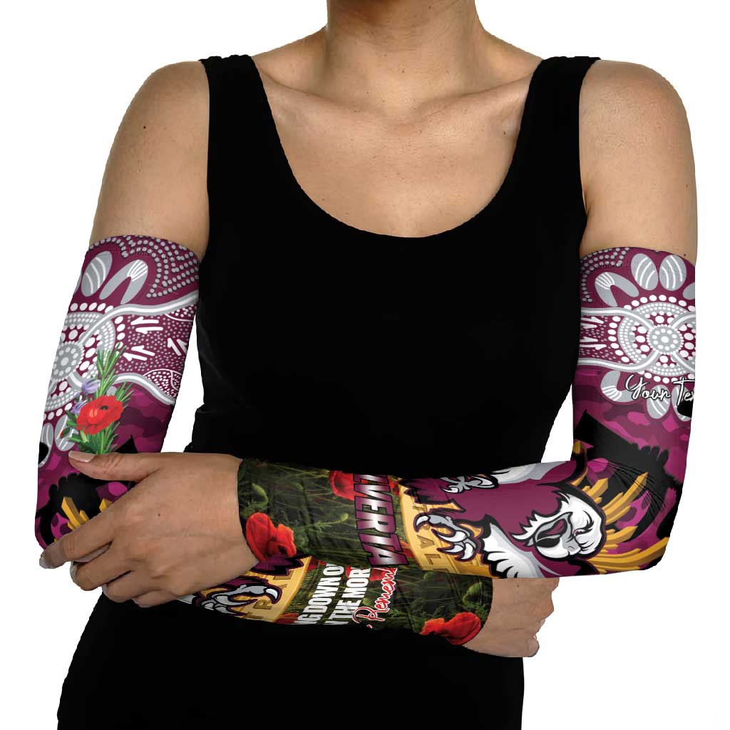 Personalised Sea Eagles Rugby ANZAC Day Arm Sleeves Last Post Poppy We Will Remember Them