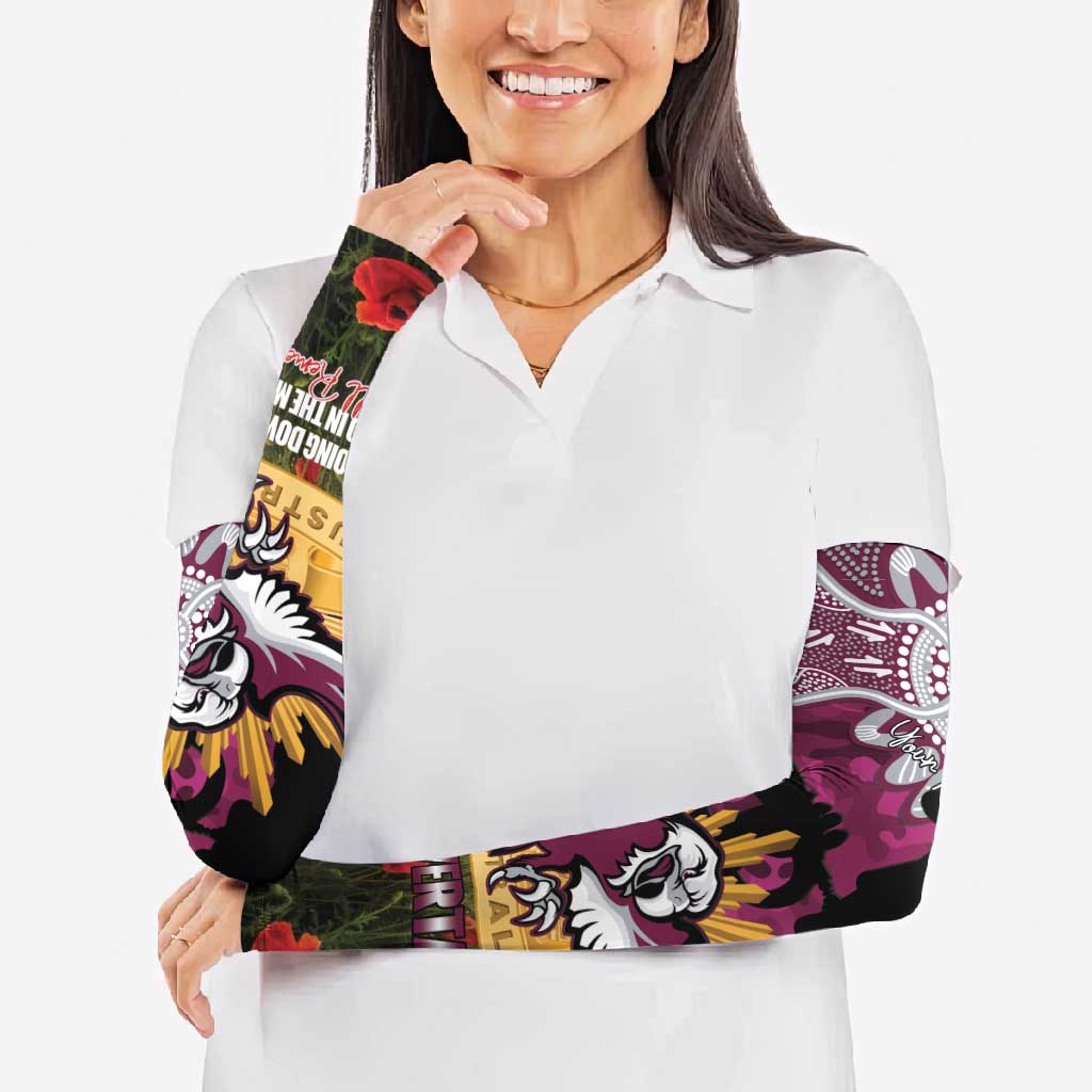Personalised Sea Eagles Rugby ANZAC Day Arm Sleeves Last Post Poppy We Will Remember Them