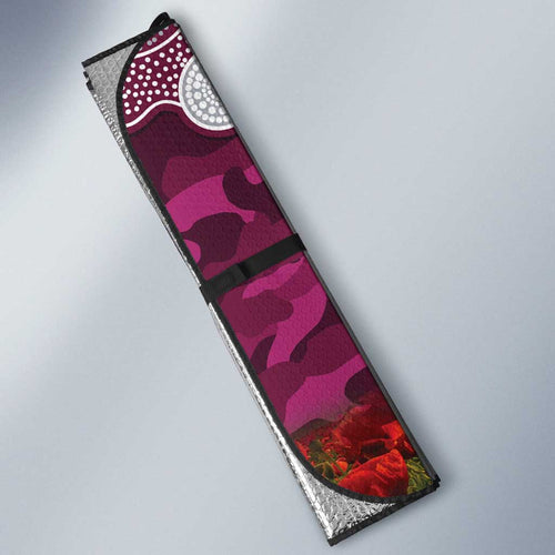 Personalised Sea Eagles Rugby ANZAC Day Auto Sun Shade Last Post Poppy We Will Remember Them