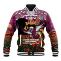 Personalised Sea Eagles Rugby ANZAC Day Baseball Jacket Last Post Poppy We Will Remember Them
