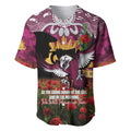 Personalised Sea Eagles Rugby ANZAC Day Baseball Jersey Last Post Poppy We Will Remember Them