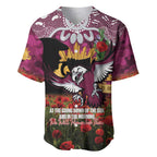 Personalised Sea Eagles Rugby ANZAC Day Baseball Jersey Last Post Poppy We Will Remember Them