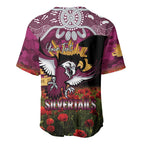 Personalised Sea Eagles Rugby ANZAC Day Baseball Jersey Last Post Poppy We Will Remember Them