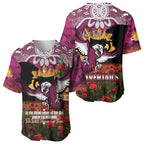 Personalised Sea Eagles Rugby ANZAC Day Baseball Jersey Last Post Poppy We Will Remember Them