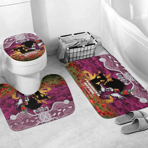 Personalised Sea Eagles Rugby ANZAC Day Bathroom Set Last Post Poppy We Will Remember Them