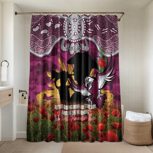 Personalised Sea Eagles Rugby ANZAC Day Bathroom Set Last Post Poppy We Will Remember Them
