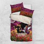 Personalised Sea Eagles Rugby ANZAC Day Bedding Set Last Post Poppy We Will Remember Them