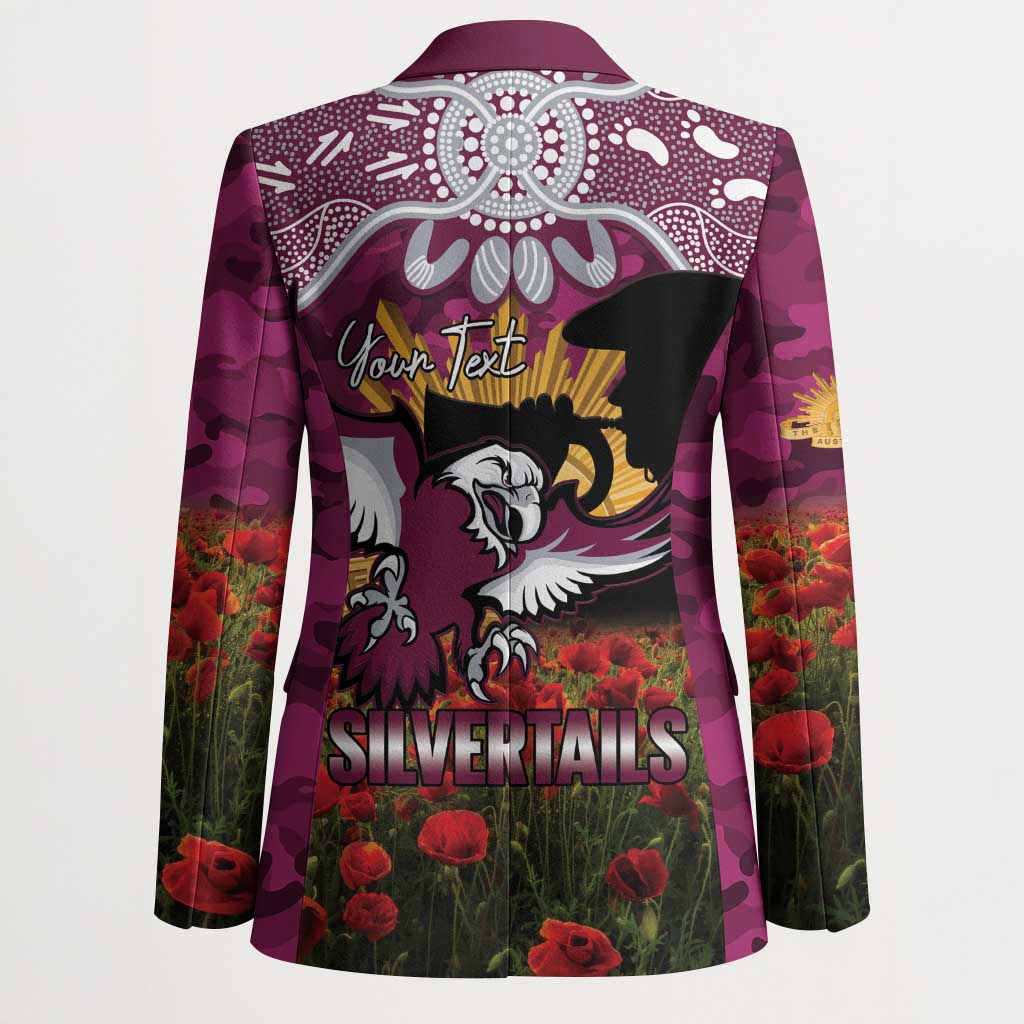 Personalised Sea Eagles Rugby ANZAC Day Blazer Last Post Poppy We Will Remember Them