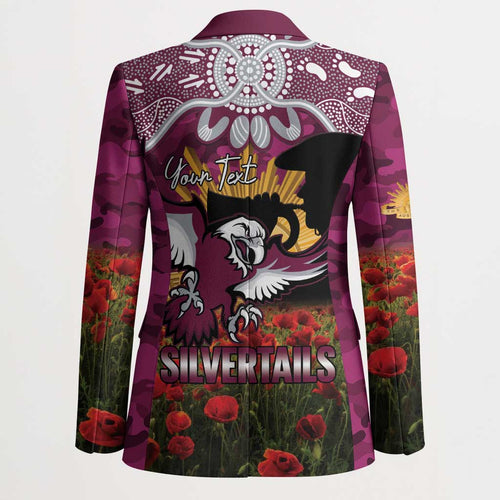 Personalised Sea Eagles Rugby ANZAC Day Blazer Last Post Poppy We Will Remember Them