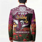 Personalised Sea Eagles Rugby ANZAC Day Blazer Last Post Poppy We Will Remember Them