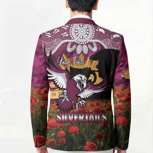 Personalised Sea Eagles Rugby ANZAC Day Blazer Last Post Poppy We Will Remember Them