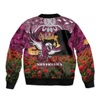 Personalised Sea Eagles Rugby ANZAC Day Bomber Jacket Last Post Poppy We Will Remember Them