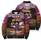Personalised Sea Eagles Rugby ANZAC Day Bomber Puffer Jacket Last Post Poppy We Will Remember Them
