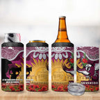 Personalised Sea Eagles Rugby ANZAC Day 4 in 1 Can Cooler Tumbler Last Post Poppy We Will Remember Them