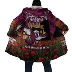 Personalised Sea Eagles Rugby ANZAC Day Cloak Last Post Poppy We Will Remember Them